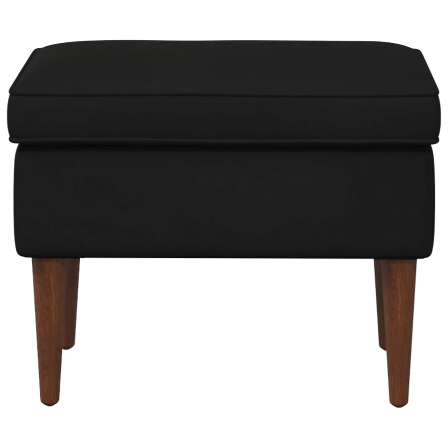 Voetenbank Zwart 55 x 35 x 41 cm Fluweel