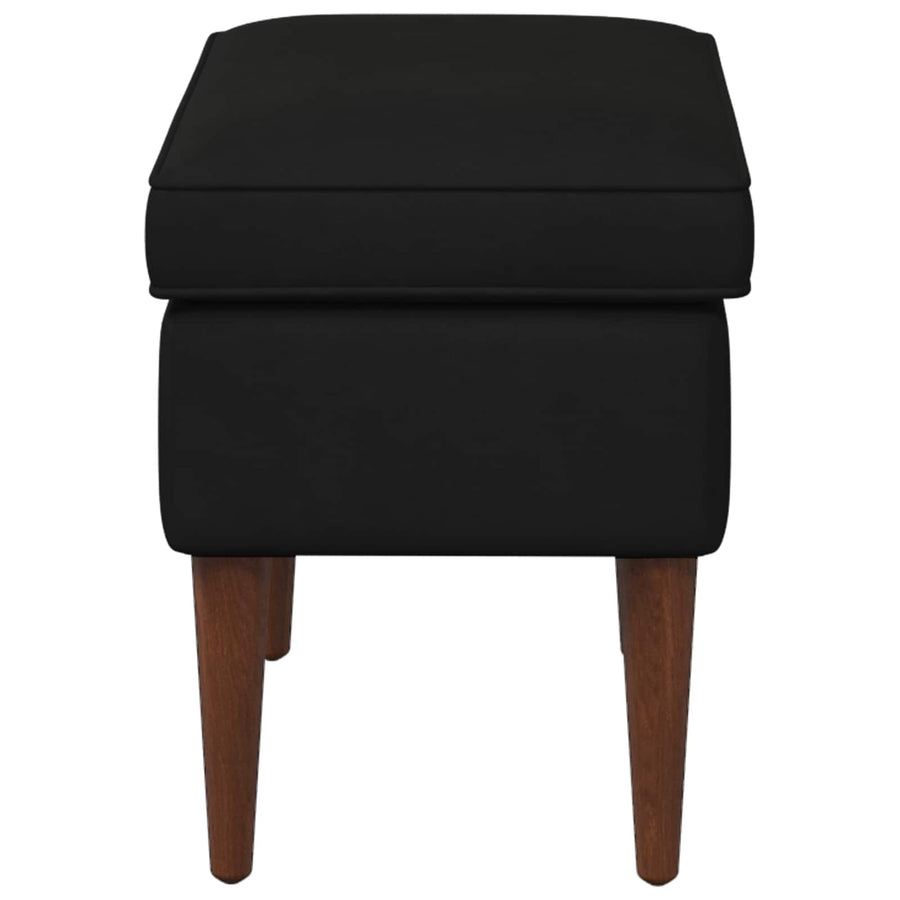 Voetenbank Zwart 55 x 35 x 41 cm Fluweel
