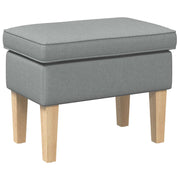 Voetenbank lichtgrijs 55x35x41 cm stof