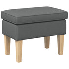 Voetenbank 55x35x41 cm donkergrijs stof