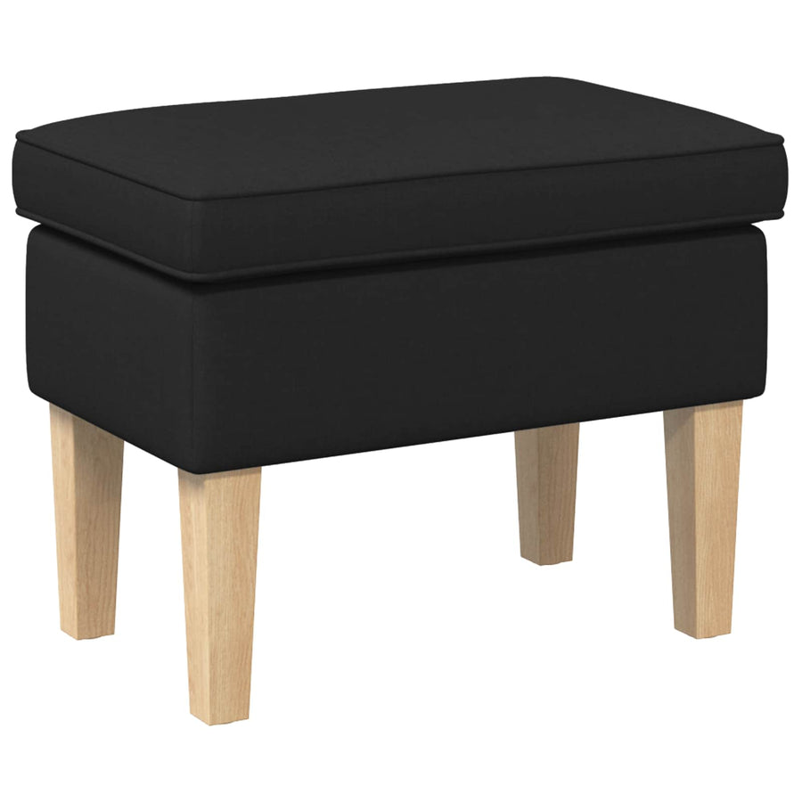 Voetenbank Zwart 55 x 35 x 41 cm Stof