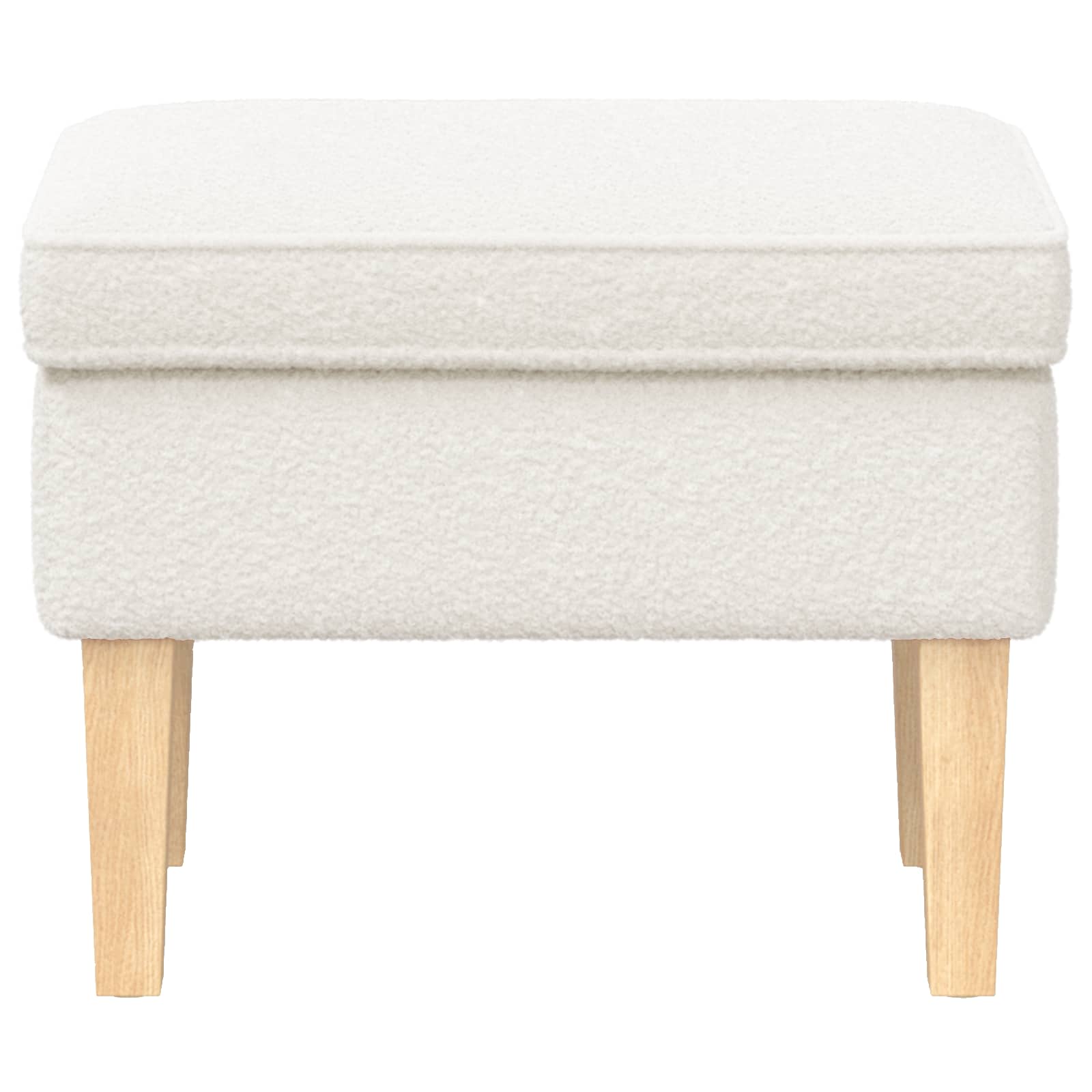 Voetenbank Crèmekleurig 55 x 35 x 41 cm Bouclé