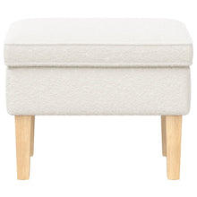 Voetenbank Crèmekleurig 55 x 35 x 41 cm Bouclé