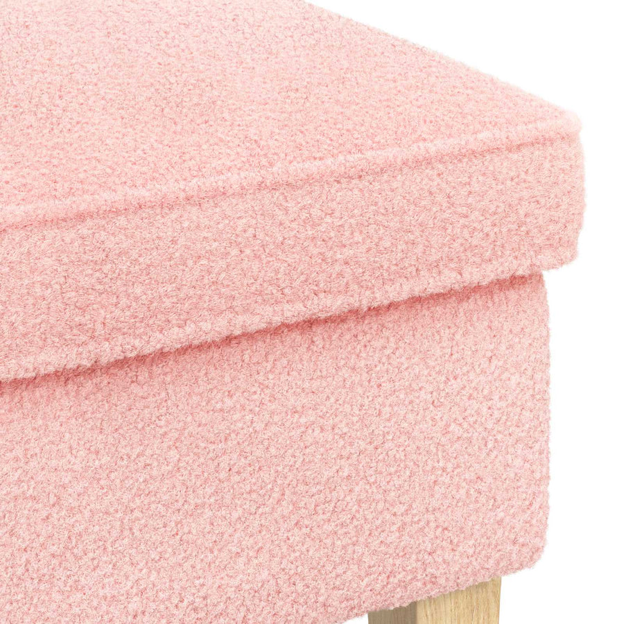 Voetenbank Roze 55 x 35 x 41 cm Bouclé