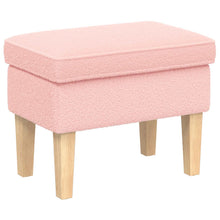 Voetenbank Roze 55 x 35 x 41 cm Bouclé