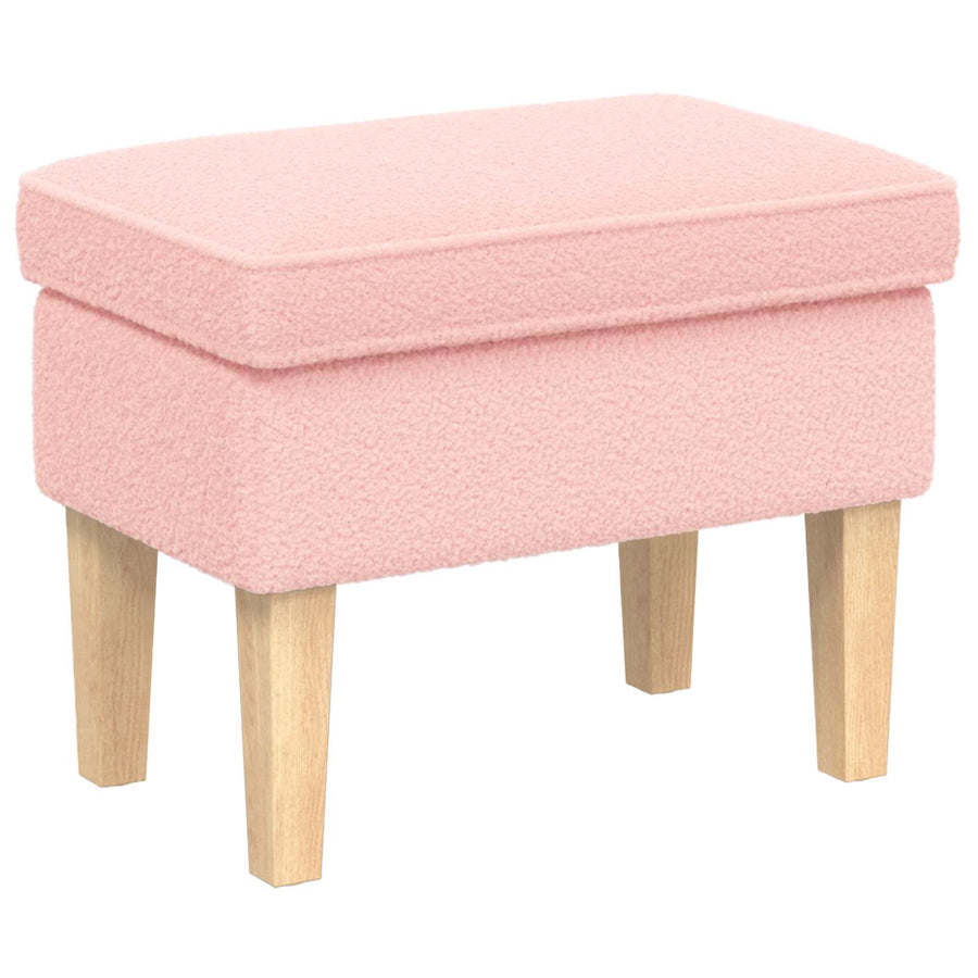 Voetenbank Roze 55 x 35 x 41 cm Bouclé