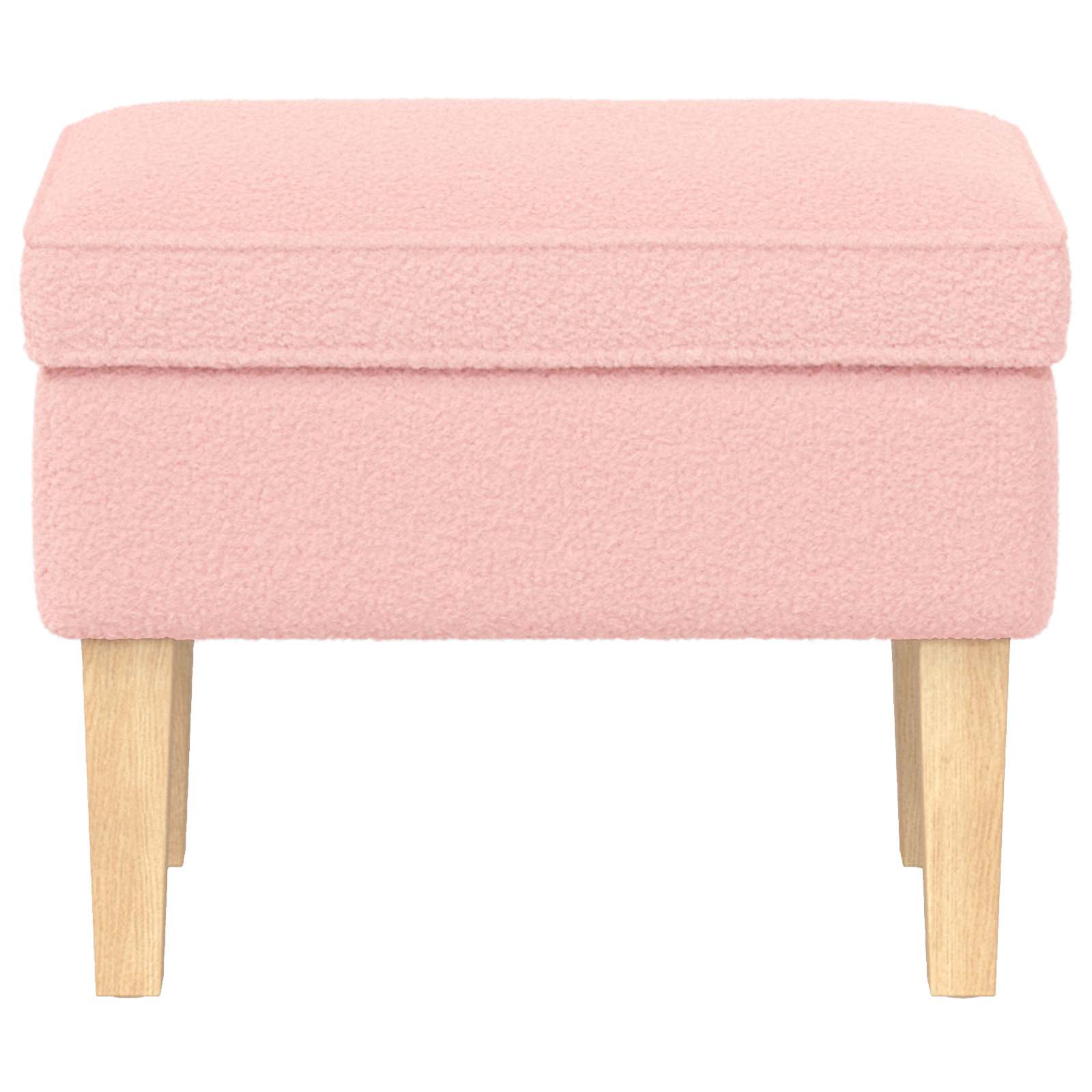 Voetenbank Roze 55 x 35 x 41 cm Bouclé