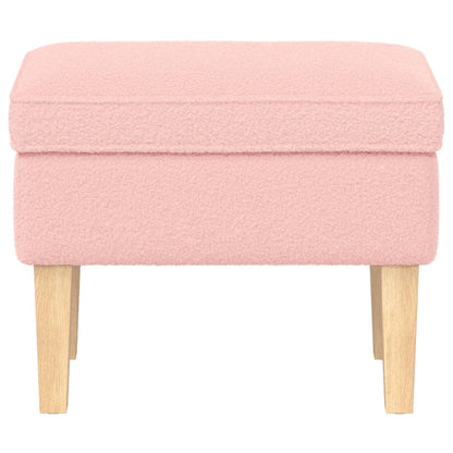 Voetenbank Roze 55 x 35 x 41 cm Bouclé