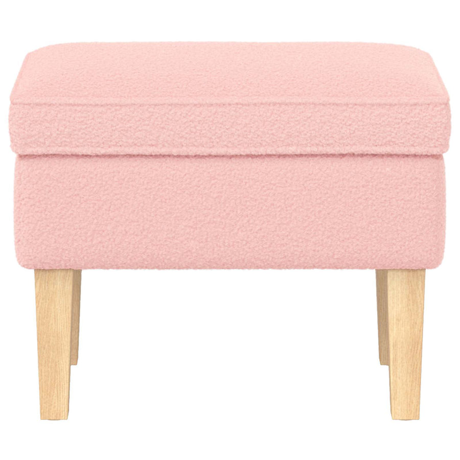 Voetenbank Roze 55 x 35 x 41 cm Bouclé