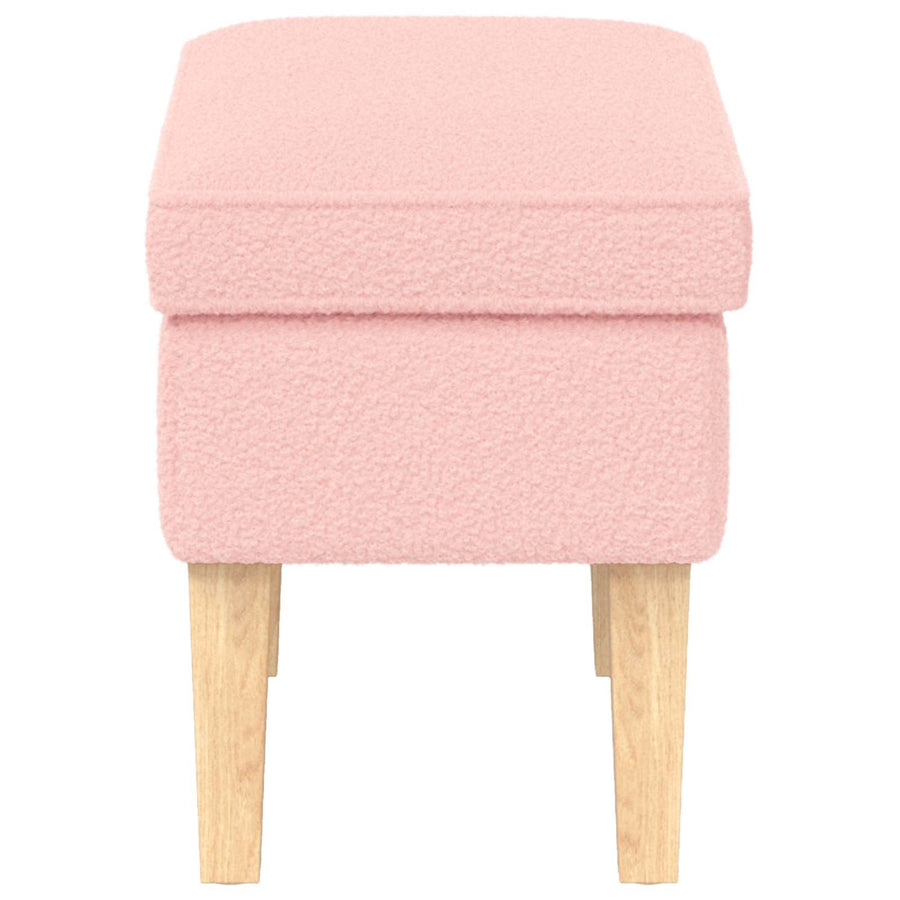 Voetenbank Roze 55 x 35 x 41 cm Bouclé