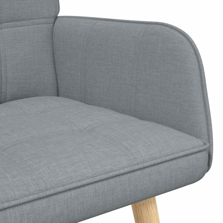Twee Persoons Sofa Lichtgrijs 115 x 61 x 87 cm Stof
