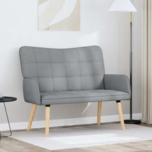 Twee Persoons Sofa Lichtgrijs 115 x 61 x 87 cm Stof