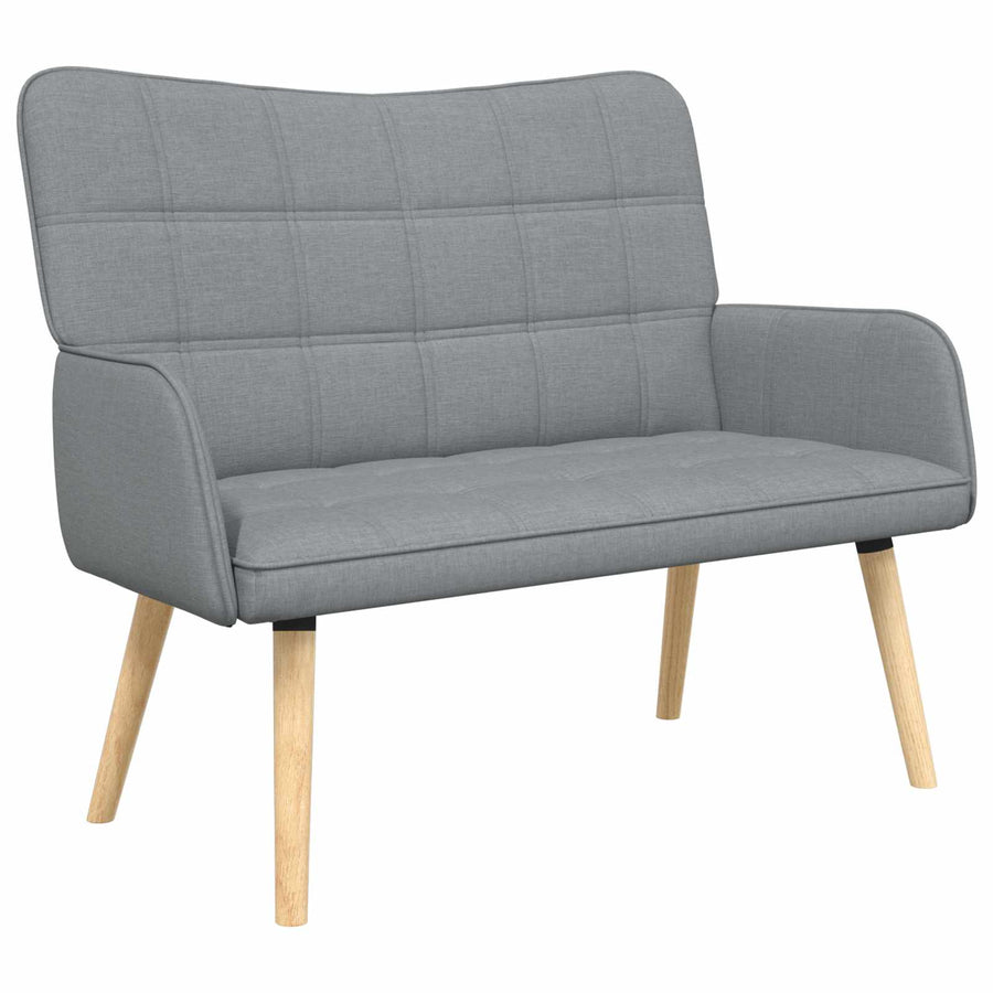 Twee Persoons Sofa Lichtgrijs 115 x 61 x 87 cm Stof