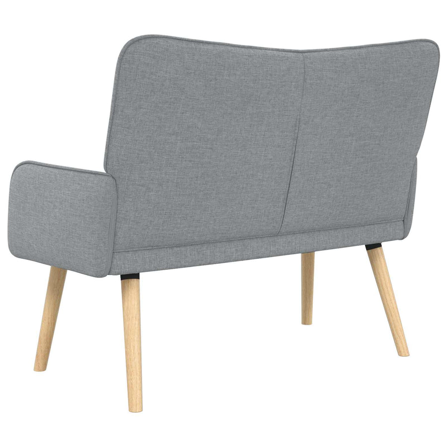 Twee Persoons Sofa Lichtgrijs 115 x 61 x 87 cm Stof