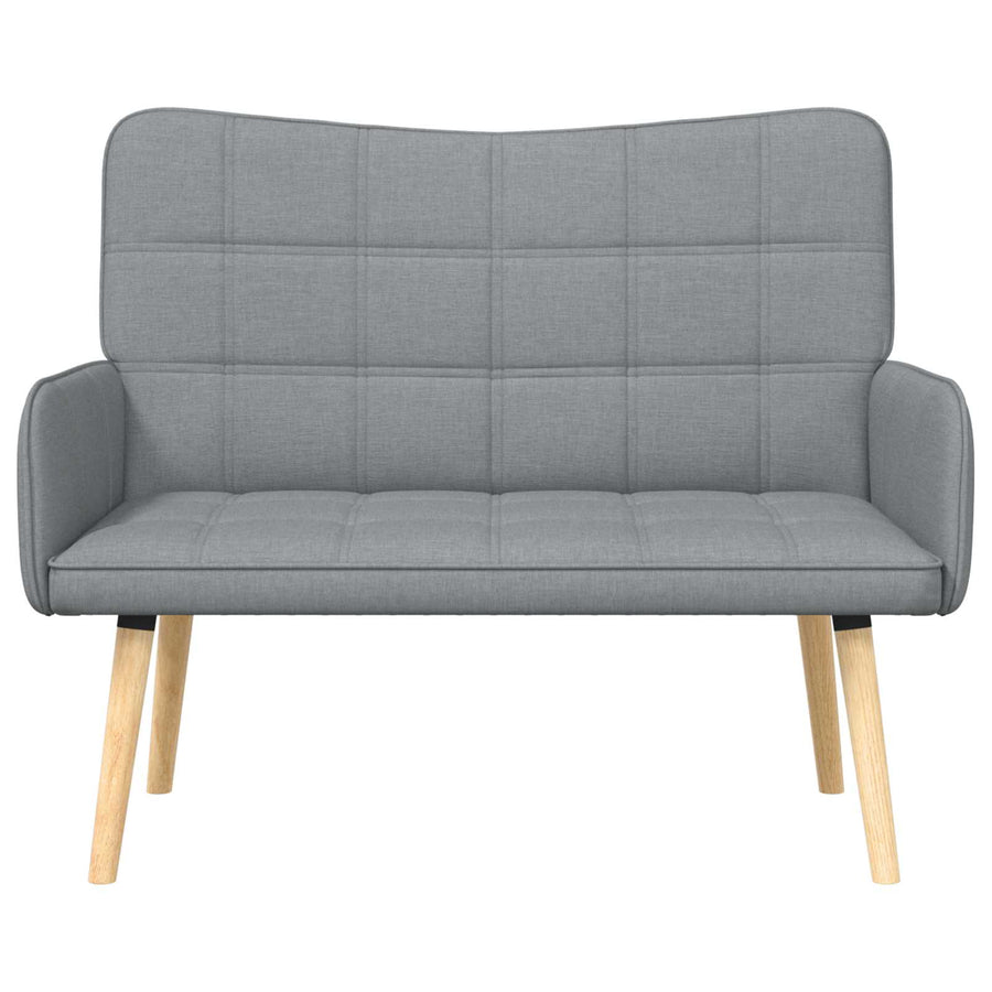 Twee Persoons Sofa Lichtgrijs 115 x 61 x 87 cm Stof