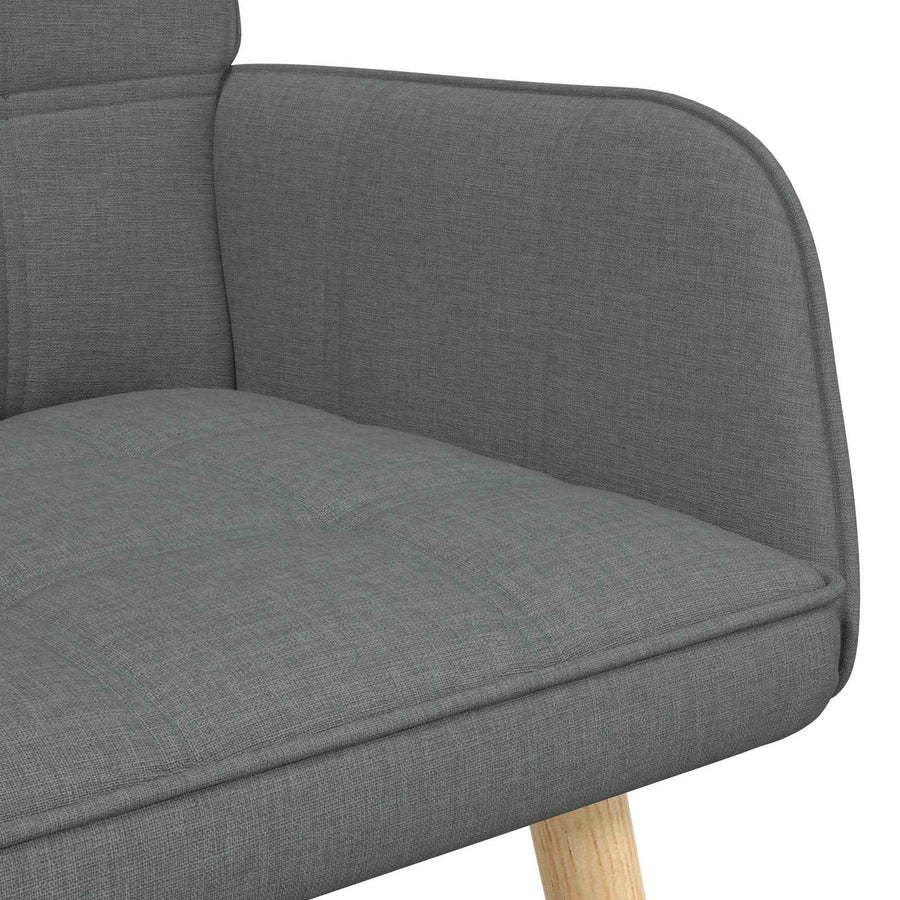 Twee Persoons Sofa Donkergrijs 115 x 61 x 87 cm Stof