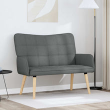 Twee Persoons Sofa Donkergrijs 115 x 61 x 87 cm Stof