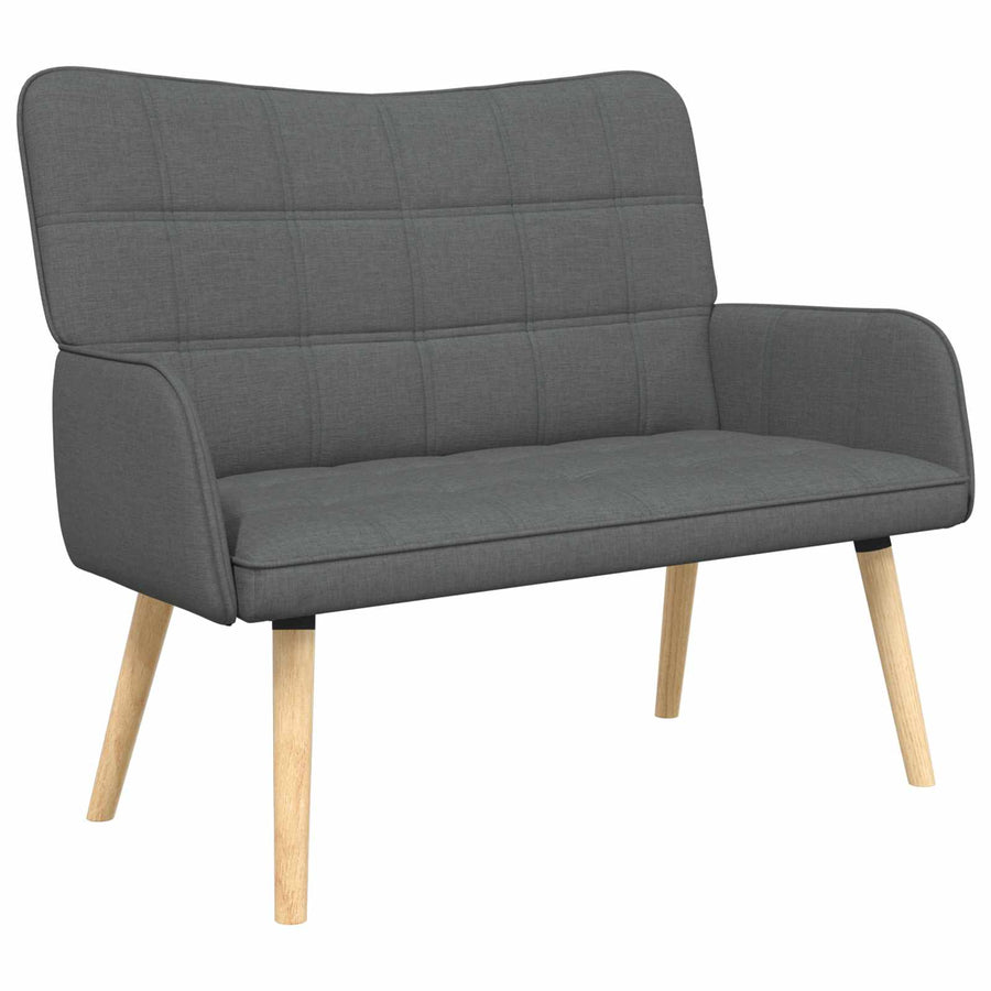 Twee Persoons Sofa Donkergrijs 115 x 61 x 87 cm Stof