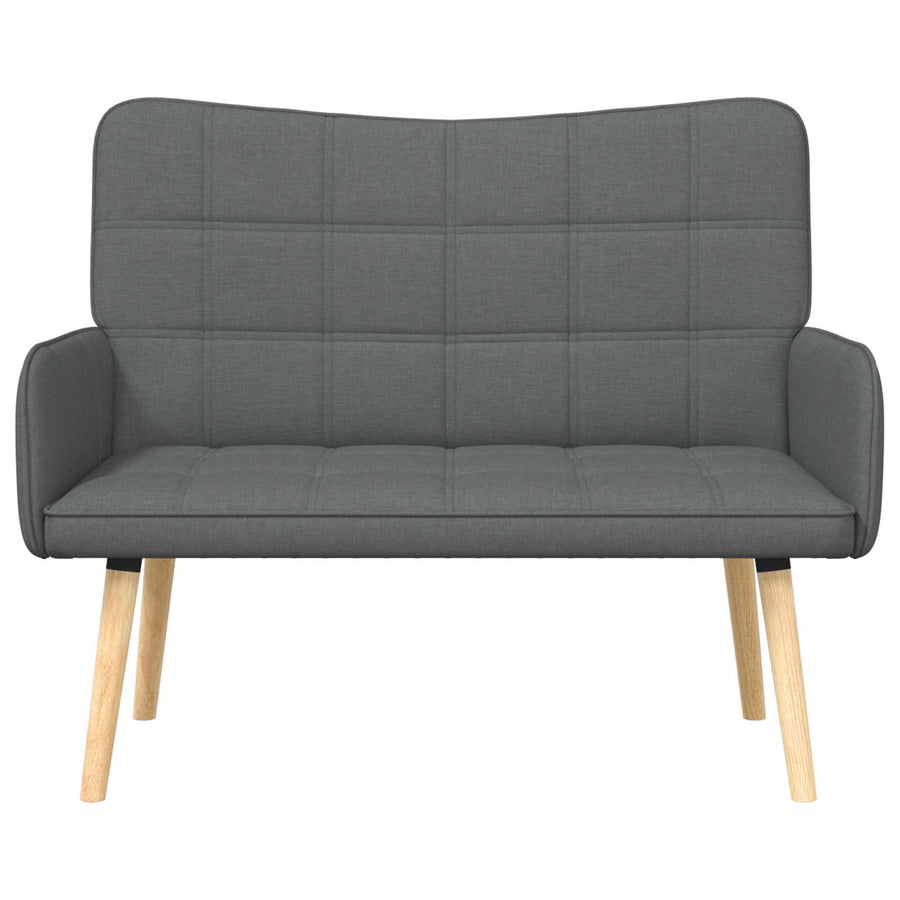 Twee Persoons Sofa Donkergrijs 115 x 61 x 87 cm Stof