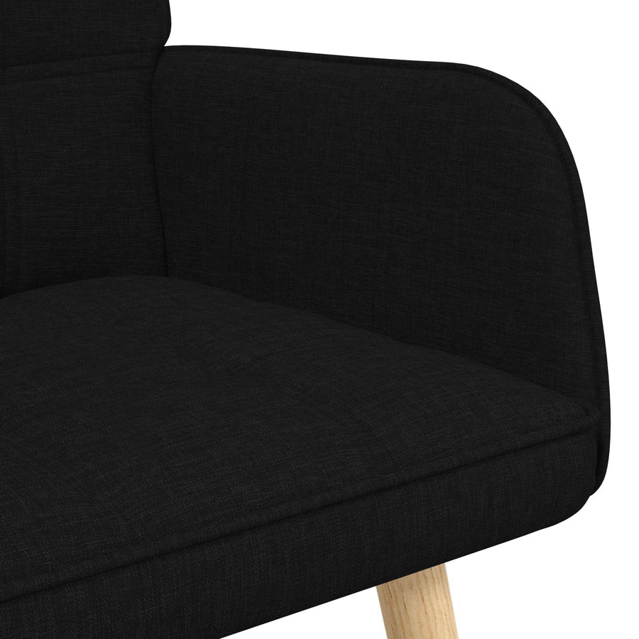 Twee Persoons Sofa Zwart 115 x 61 x 87 cm Stof
