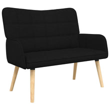 Twee Persoons Sofa Zwart 115 x 61 x 87 cm Stof