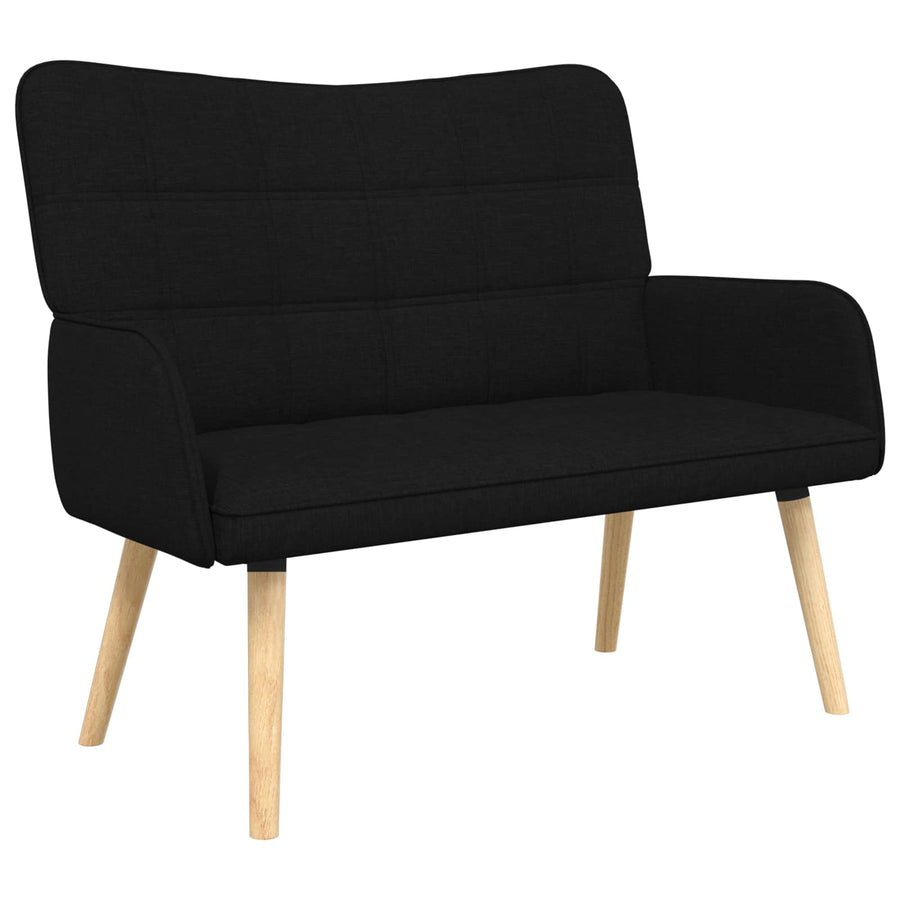 Twee Persoons Sofa Zwart 115 x 61 x 87 cm Stof