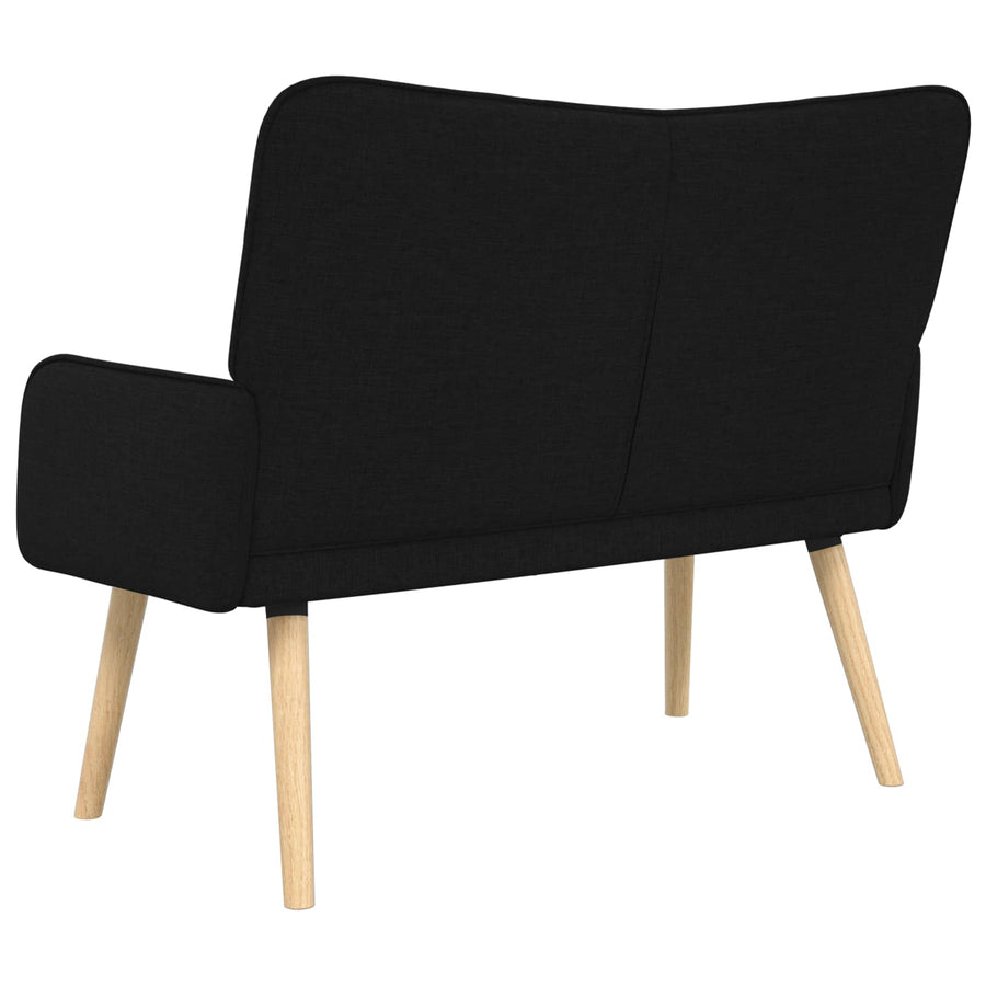 Twee Persoons Sofa Zwart 115 x 61 x 87 cm Stof