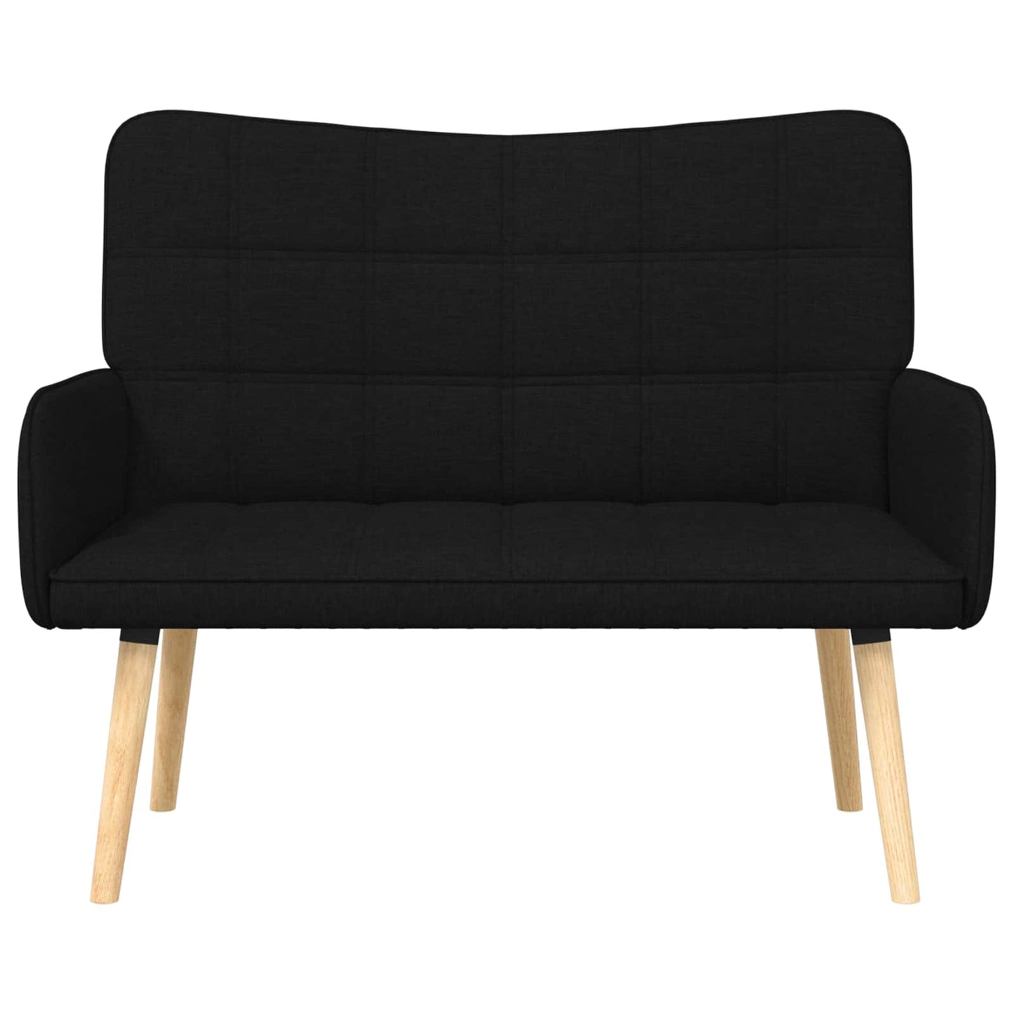 Twee Persoons Sofa Zwart 115 x 61 x 87 cm Stof