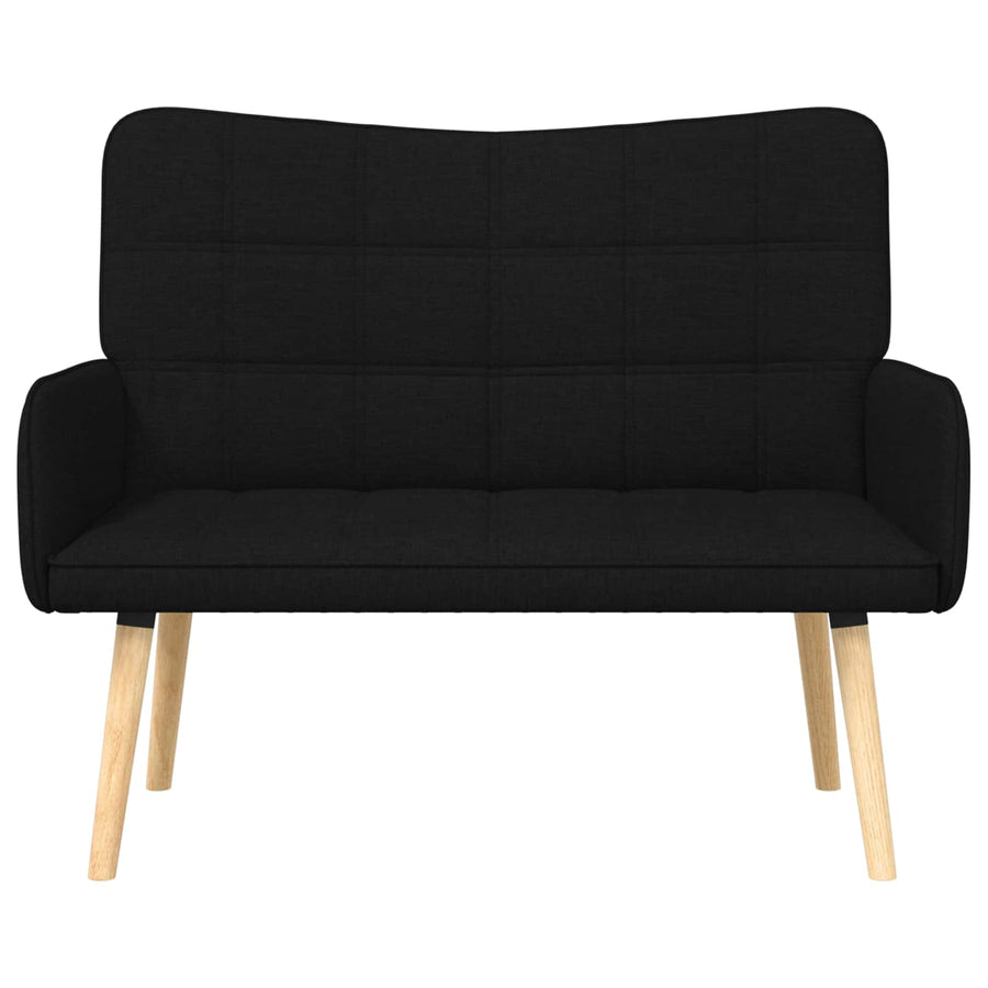 Twee Persoons Sofa Zwart 115 x 61 x 87 cm Stof