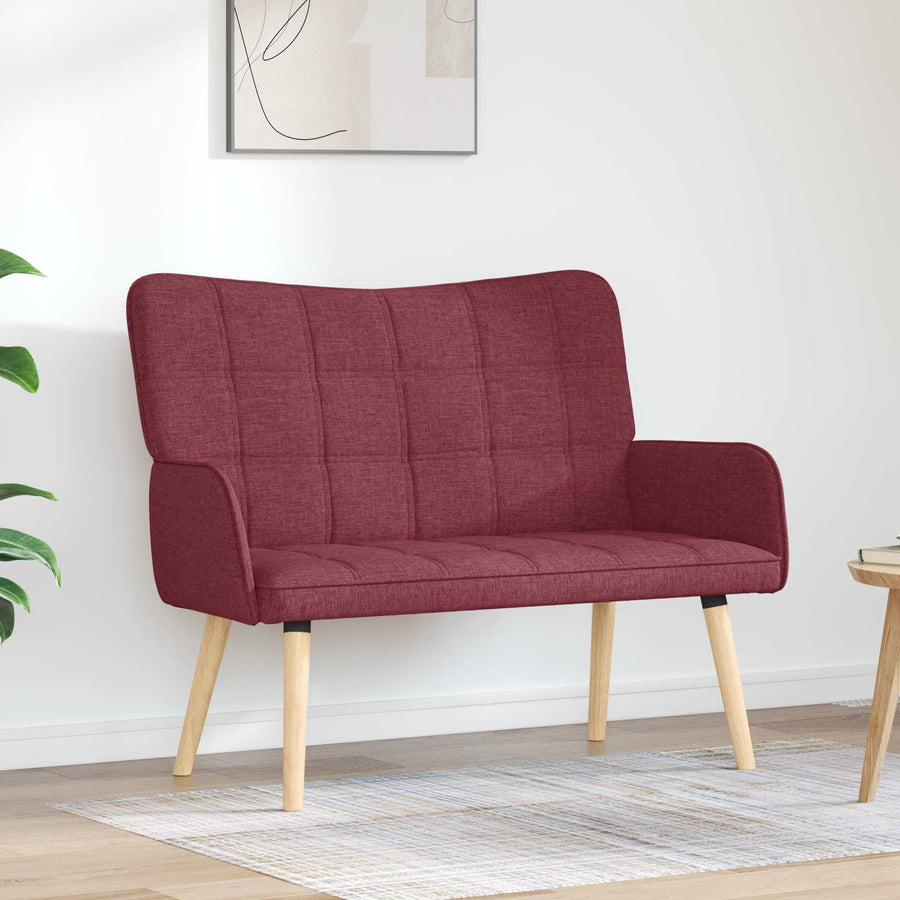 Twee Persoons Sofa Wijnrood 115 x 61 x 87 cm Stof
