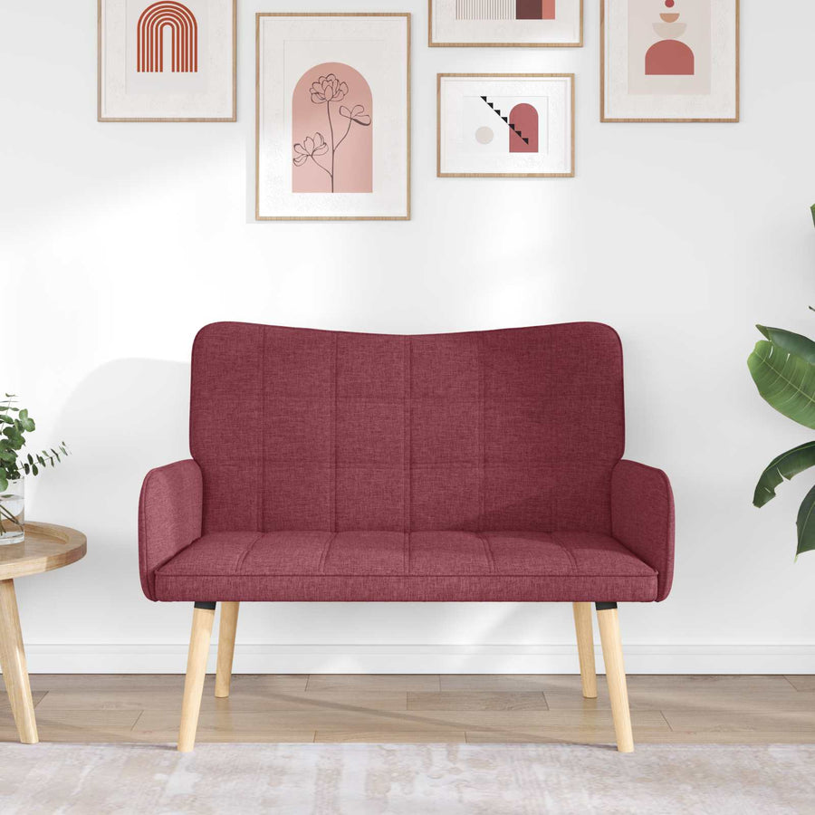Twee Persoons Sofa Wijnrood 115 x 61 x 87 cm Stof