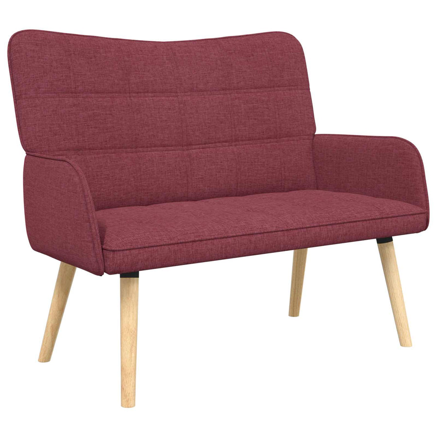 Twee Persoons Sofa Wijnrood 115 x 61 x 87 cm Stof