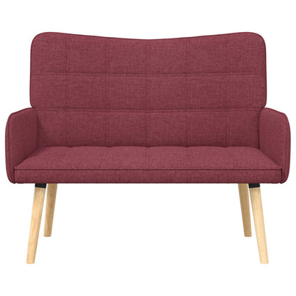 Twee Persoons Sofa Wijnrood 115 x 61 x 87 cm Stof