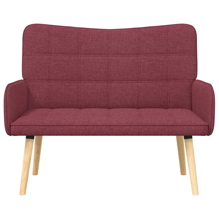 Twee Persoons Sofa Wijnrood 115 x 61 x 87 cm Stof