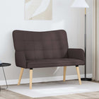 Sofa 2-persoons 115x61x87 cm stof donkerbruin