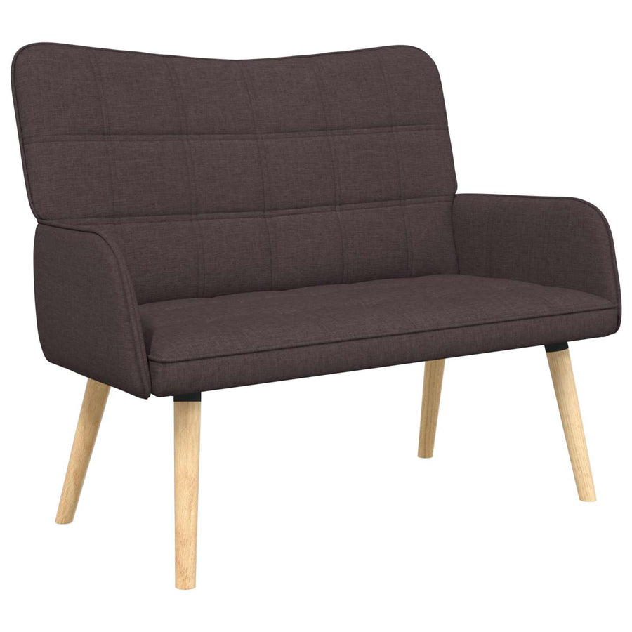 Twee Persoons Sofa Donkerbruin 115 x 61 x 87 cm Stof