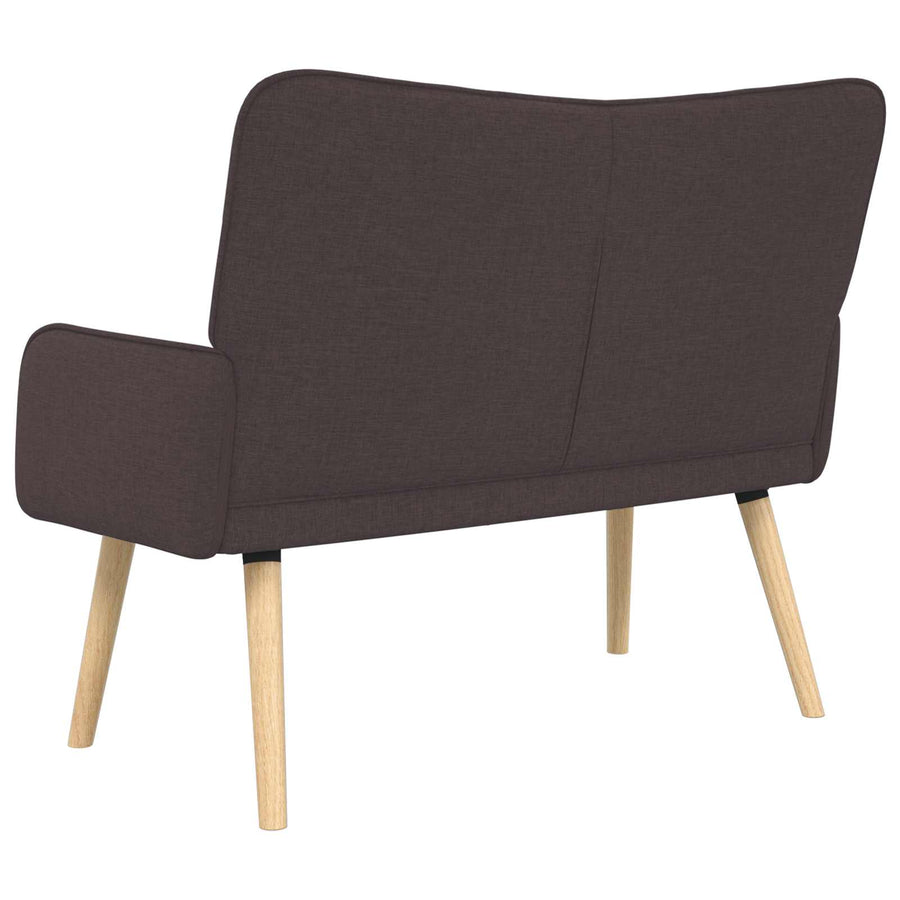 Twee Persoons Sofa Donkerbruin 115 x 61 x 87 cm Stof