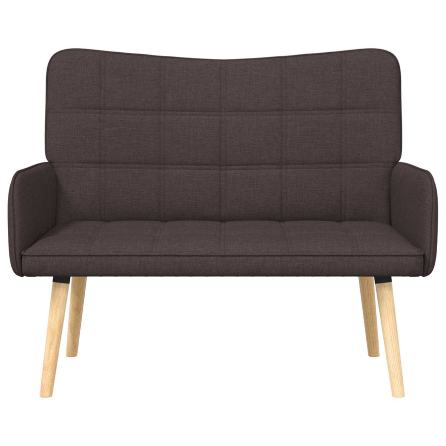 Twee Persoons Sofa Donkerbruin 115 x 61 x 87 cm Stof