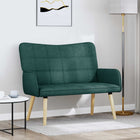 Sofa tweepersoons donkergroen 115x61x87 cm