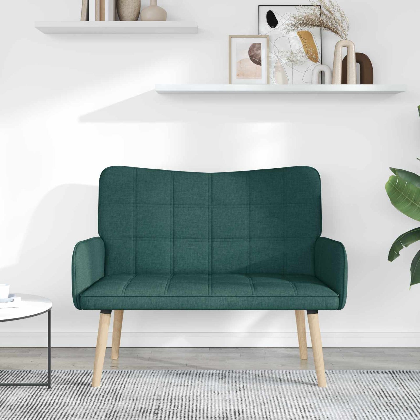 Twee Persoons Sofa Donkergroen 115 x 61 x 87 cm Stof