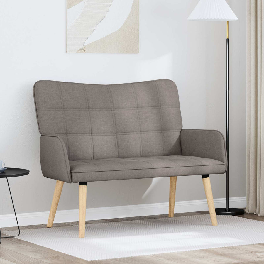 Twee Persoons Sofa Taupe 115 x 61 x 87 cm Stof