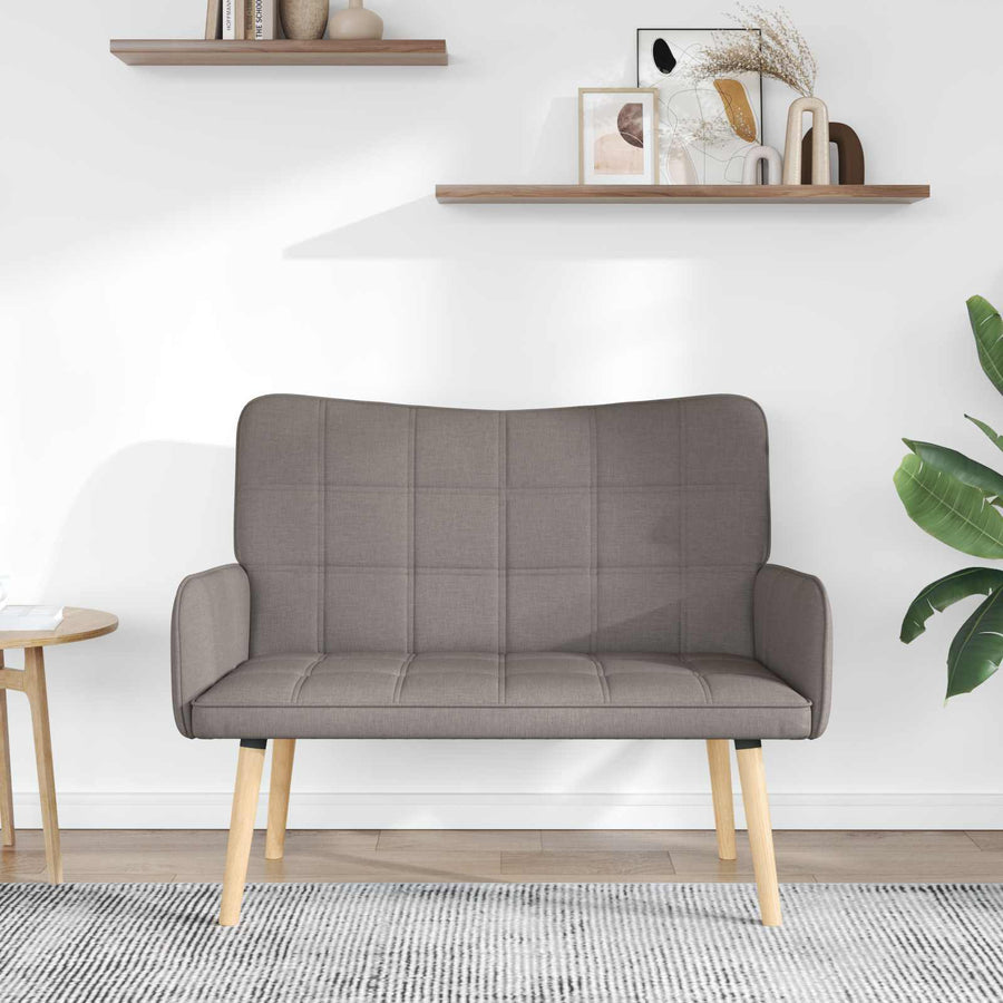 Twee Persoons Sofa Taupe 115 x 61 x 87 cm Stof