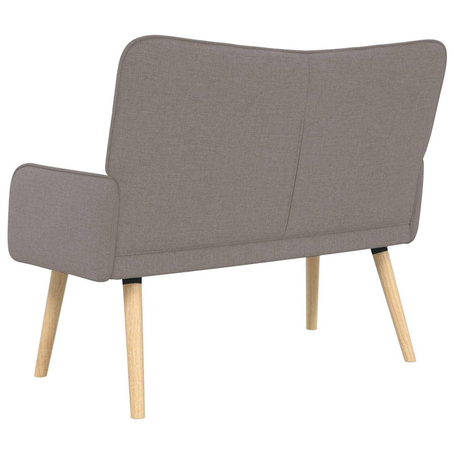 Twee Persoons Sofa Taupe 115 x 61 x 87 cm Stof