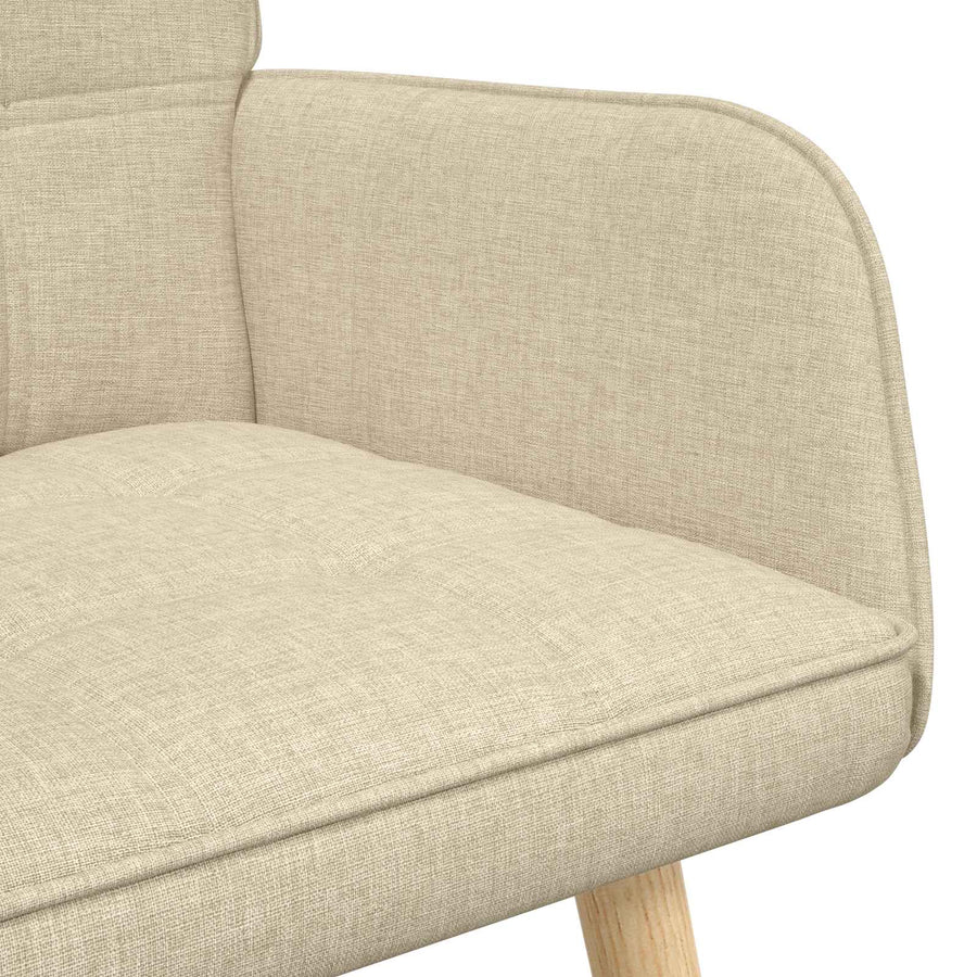 Twee Persoons Sofa Crème 115 x 61 x 87 cm Stof