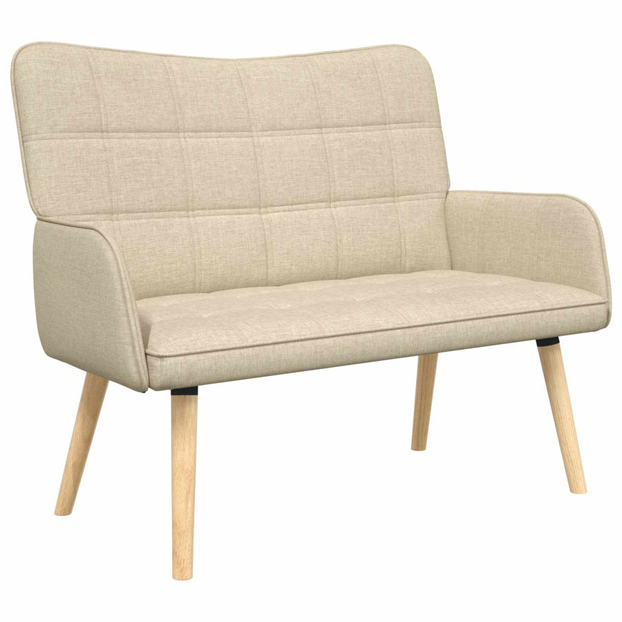 Twee Persoons Sofa Crème 115 x 61 x 87 cm Stof