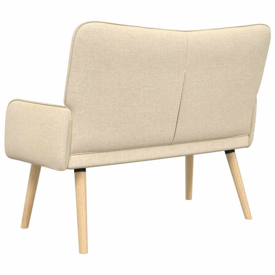 Twee Persoons Sofa Crème 115 x 61 x 87 cm Stof