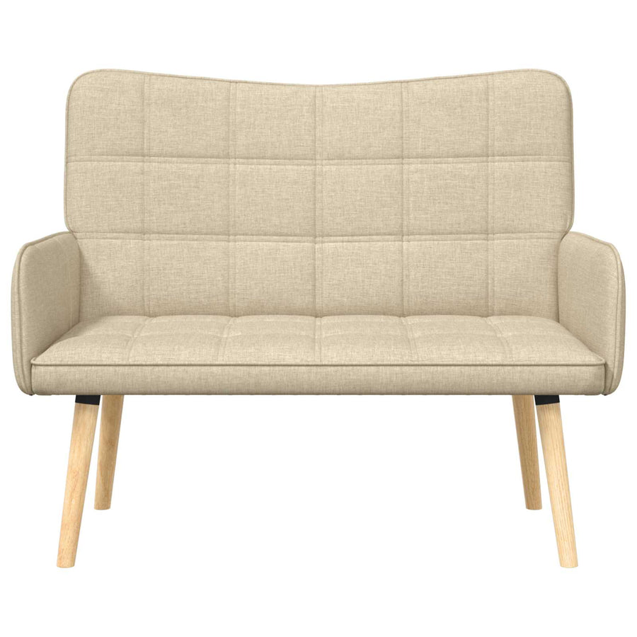 Twee Persoons Sofa Crème 115 x 61 x 87 cm Stof