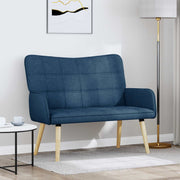 Bank 2-persoons blauw 115x61x87 cm stof