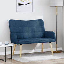 Twee Persoons Sofa Blauw 115 x 61 x 87 cm Stof