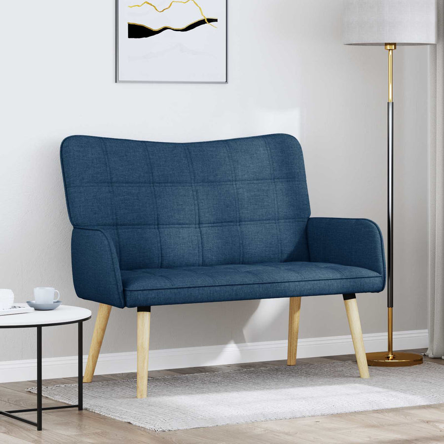 Twee Persoons Sofa Blauw 115 x 61 x 87 cm Stof